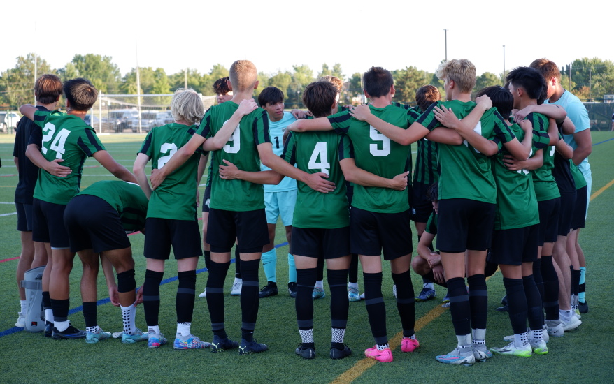 Team huddled together