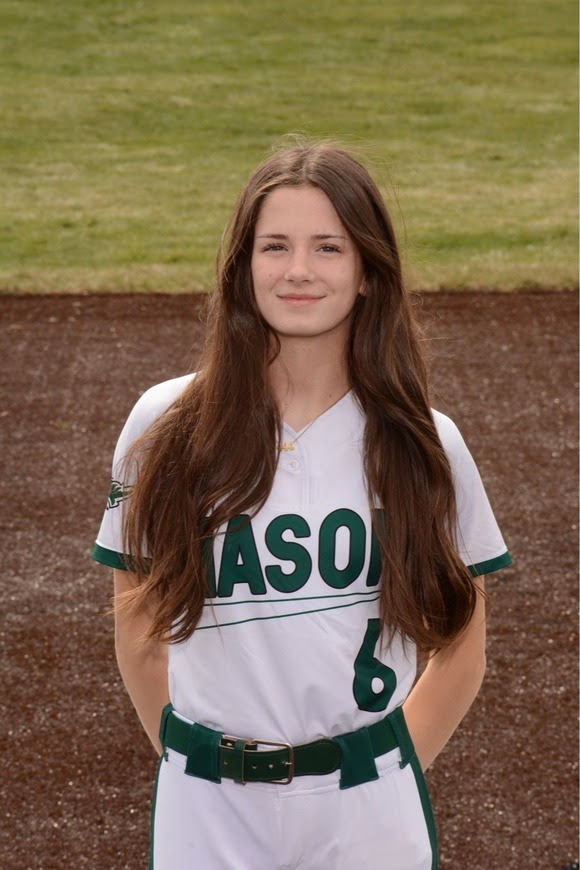 Annabelle Geiser wearing softball uniform