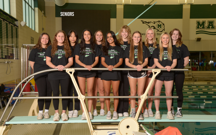 Seniors on the Girls Swim Team