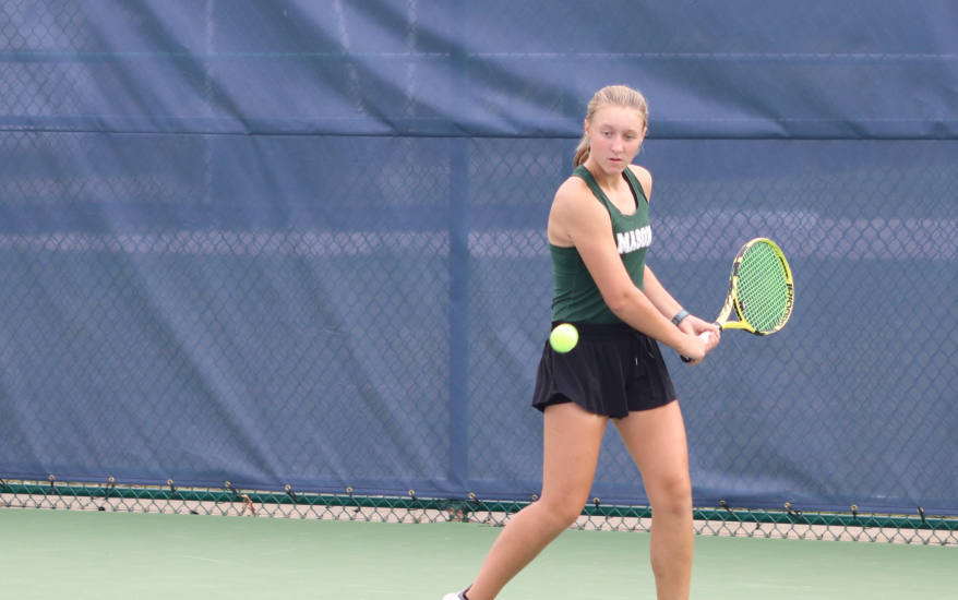 Player preparing to hit a backhand