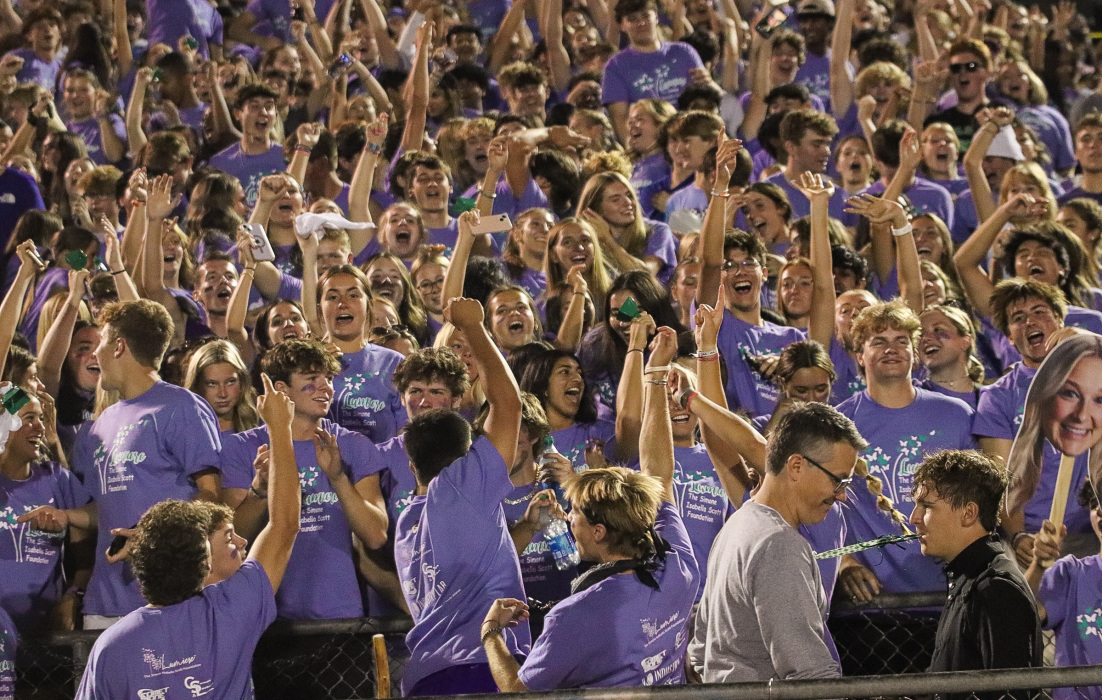student section at football game