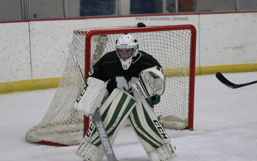 Player defending goal